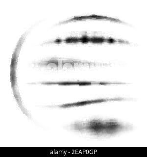 Modèle de demi-teinte. Ensemble de points. La texture en pointillés sur fond blanc. Grunge Overlay Modèle. La conception linéaire de détresse. Banque D'Images