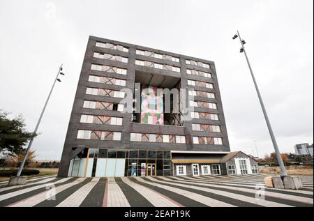 Le bâtiment CIAC en bois à Middlesbrough, dans le North Yorkshire, au Royaume-Uni. 2/11/2019. Photo: Stuart Boulton. Banque D'Images