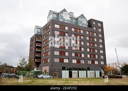 Le bâtiment CIAC en bois à Middlesbrough, dans le North Yorkshire, au Royaume-Uni. 2/11/2019. Photo: Stuart Boulton. Banque D'Images