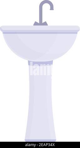 Icône de lavabo. Dessin animé de l'icône de vecteur de lavabo pour la conception de Web isolée sur fond blanc Illustration de Vecteur