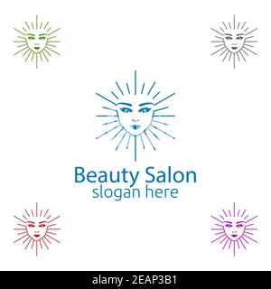 Logo de mode salon pour le styliste de Beauté, les cosmétiques ou la Boutique Banque D'Images