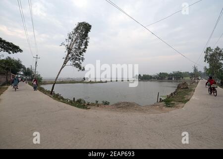 Village de Kumrokhali au Bengale occidental, Inde Banque D'Images