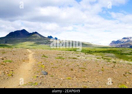 Parc national de Skaftafell, site touristique du sud de l'Islande Banque D'Images