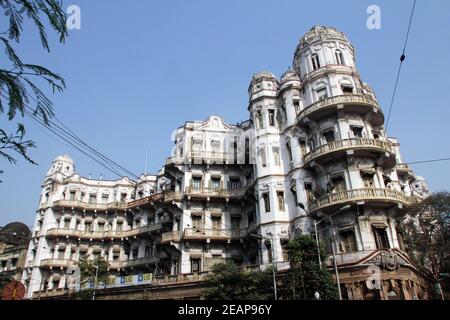 Esplanade mansions construite pendant l'ère coloniale Britannique lorsque Kolkata était la capitale de l'Inde britannique Banque D'Images