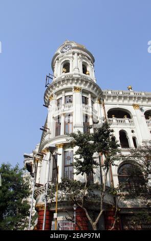 Esplanade mansions construite pendant l'ère coloniale Britannique lorsque Kolkata était la capitale de l'Inde britannique Banque D'Images