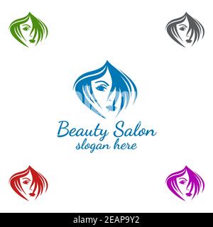 Logo de mode salon pour le styliste de Beauté, les cosmétiques ou la Boutique Banque D'Images