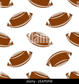 Motif sans couture de ballons de football américain ou de rugby pour le sport conception Illustration de Vecteur