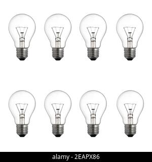 Ampoule classique en verre avec filament et base E27 Banque D'Images