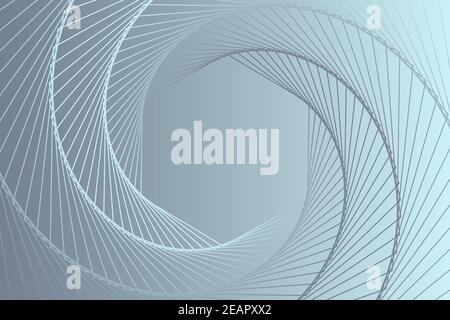 Arrière-plan en spirale hexagonal gris abstrait Illustration de Vecteur
