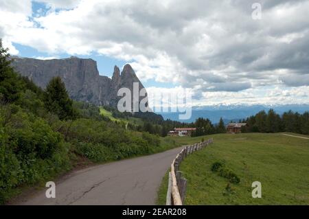 Schlern, Seiser, Alm, Dolomiten Banque D'Images