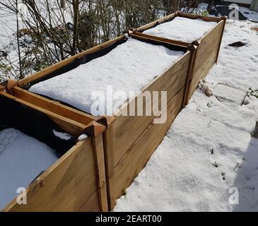 Hochbeet, hiver, Herbst Banque D'Images