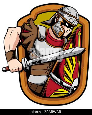 Mascotte du soldat du légionnaire Illustration de Vecteur