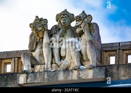 Three Wise Monkeys, Waterloo Park Norwich Banque D'Images