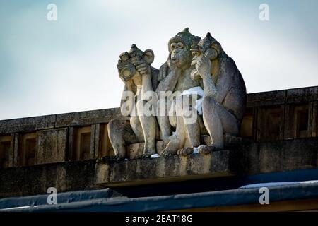 Three Wise Monkeys, Waterloo Park Norwich Banque D'Images
