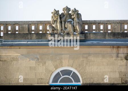 Three Wise Monkeys, Waterloo Park Norwich Banque D'Images