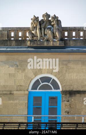Three Wise Monkeys, Waterloo Park Norwich Banque D'Images