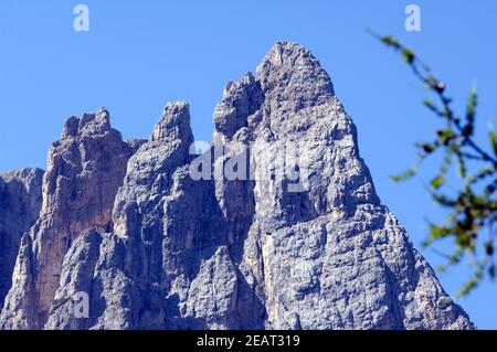 Santnerspitze, Schlern, Seiser, Alm Banque D'Images