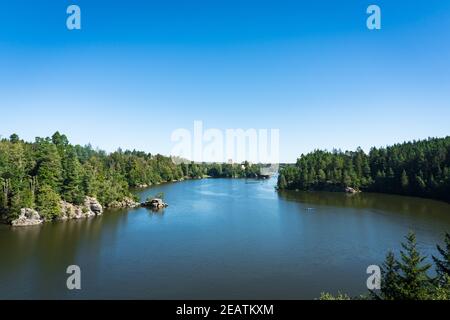 Lac Ottenstein à Waldviertel, Basse-Autriche Banque D'Images