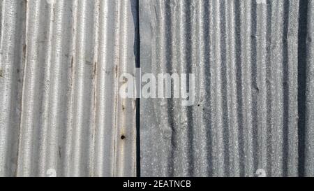 Fond de texture de tôle ondulée argent Banque D'Images