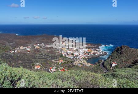 Vue panoramique de Tamaduste, El Hierro, îles Canaries, Espagne Banque D'Images