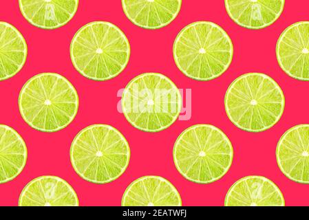 Motif de fruits frais isolés sur une texture colorée créative Banque D'Images