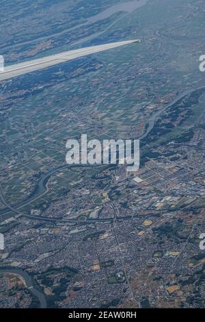 La vue de l'avion (Chiba) Banque D'Images