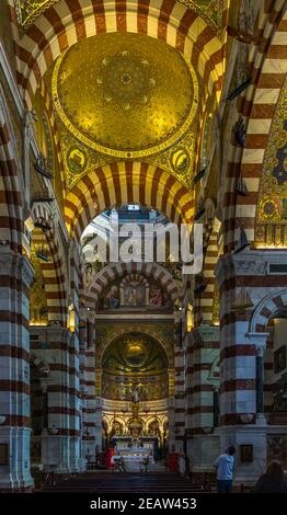 Marseille, France, octobre 2020, au coeur de notre-Dame de la Garde, ou la bonne-mère, basilique catholique Banque D'Images