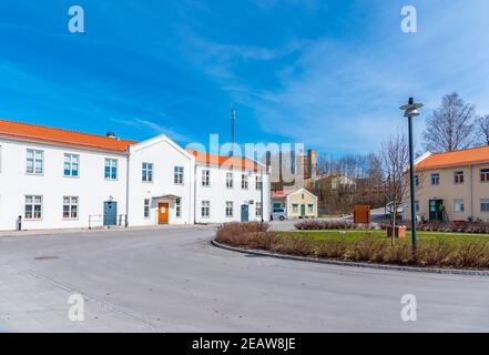 Boutique artistique dans une ancienne usine de Kvarteret Bryggeriet à Nora, en suède Banque D'Images