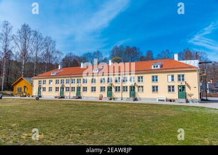 Boutique artistique dans une ancienne usine de Kvarteret Bryggeriet à Nora, en suède Banque D'Images