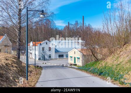 Boutique artistique dans une ancienne usine de Kvarteret Bryggeriet à Nora, en suède Banque D'Images