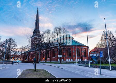 Vue sur la cathédrale de Vasteras en Suède Banque D'Images