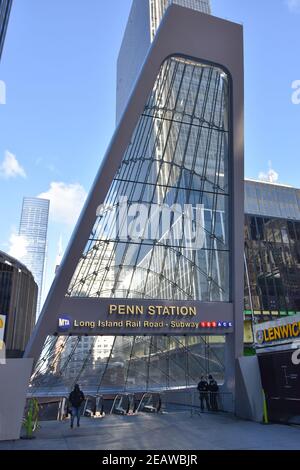 La toute nouvelle entrée de long Island Railroad à Penn Station À New York Banque D'Images