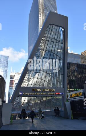 La toute nouvelle entrée de long Island Railroad à Penn Station À New York Banque D'Images