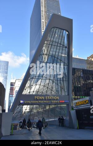 La toute nouvelle entrée de long Island Railroad à Penn Station À New York Banque D'Images