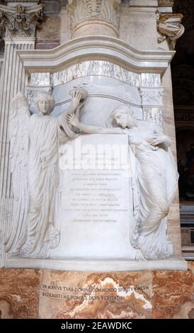 Monument du Prince Agostino Chigi dans l'église de Santa Maria del Popolo, Rome, Italie Banque D'Images