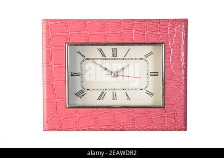Horloge à alligator rose Banque D'Images