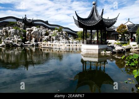 LAN Yuan Chinese Garden, Dunedin, Île du Sud, Nouvelle-Zélande. Banque D'Images