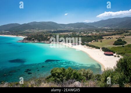 vue de dessus de la plage de monte turno Banque D'Images