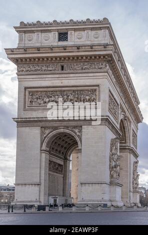 Paris, France - 02 05 2021 : vue sur l'arche du Triumphal Banque D'Images