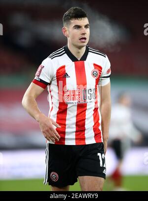 John Egan de Sheffield United lors du cinquième match de la coupe Emirates FA à Bramall Lane, Sheffield. Date de la photo: Mercredi 10 février 2021. Banque D'Images