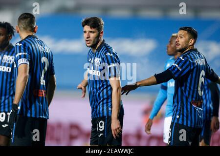 Bergame, Italie. 10 février 2021. Bergame, Italie, Gewiss Stadium, 10 février 2021, Berat Djimsiti (Atalanta) pendant Atalanta BC vs SSC Napoli - football italien Coppa Italia Match Credit: Francesco Scaccianoce/LPS/ZUMA Wire/Alamy Live News Banque D'Images