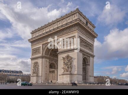 Paris, France - 02 05 2021 : vue sur l'arche du Triumphal Banque D'Images