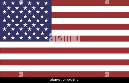Vecteur American Flag isolé sur fond transparent. 13 rayures et 50 étoiles. Illustration de Vecteur