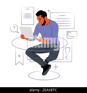 Vecteur homme d'affaires dans le style des lignes pointues d'ombre Illustration de Vecteur