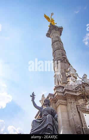 L'Ange de l'indépendance / Monumento a la Independencia in Mexico Banque D'Images