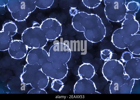 illustration de la texture de l'art numérique sombre et bleu mignon Banque D'Images