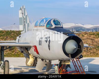 Croate MiG21UM 25 ans de marquage de numéro HRZ Banque D'Images