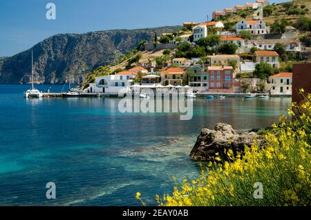 Assos, Kefalonia, îles Ioniennes, Grèce. Banque D'Images