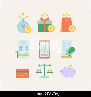 Collection d'éléments de point illustration du vecteur. Illustration de Vecteur