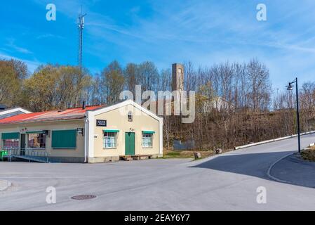 NORA (SUÈDE), le 19 AVRIL 2019 : atelier artistique dans une ancienne usine de Kvarteret Bryggeriet à Nora (suède) Banque D'Images